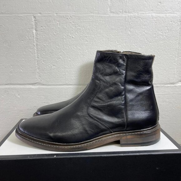FreeBird Douglas Ankle Boots Black Leather Side Zip Men's Size 9 Made In Mexico - Picture 4 of 11